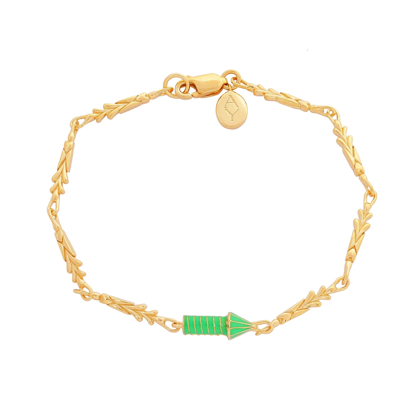 Rocket Firework 22ct Gold Vermeil And Enamel bracelet