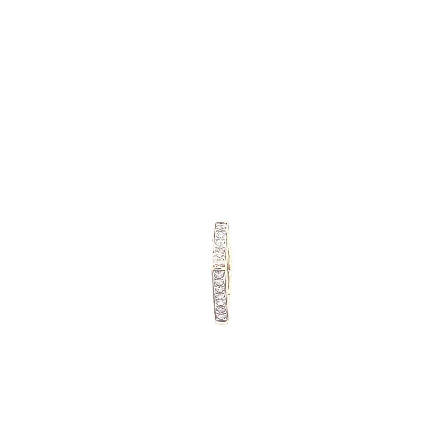 9ct Yellow Gold V Shaped Huggie Earrings 0.12ct