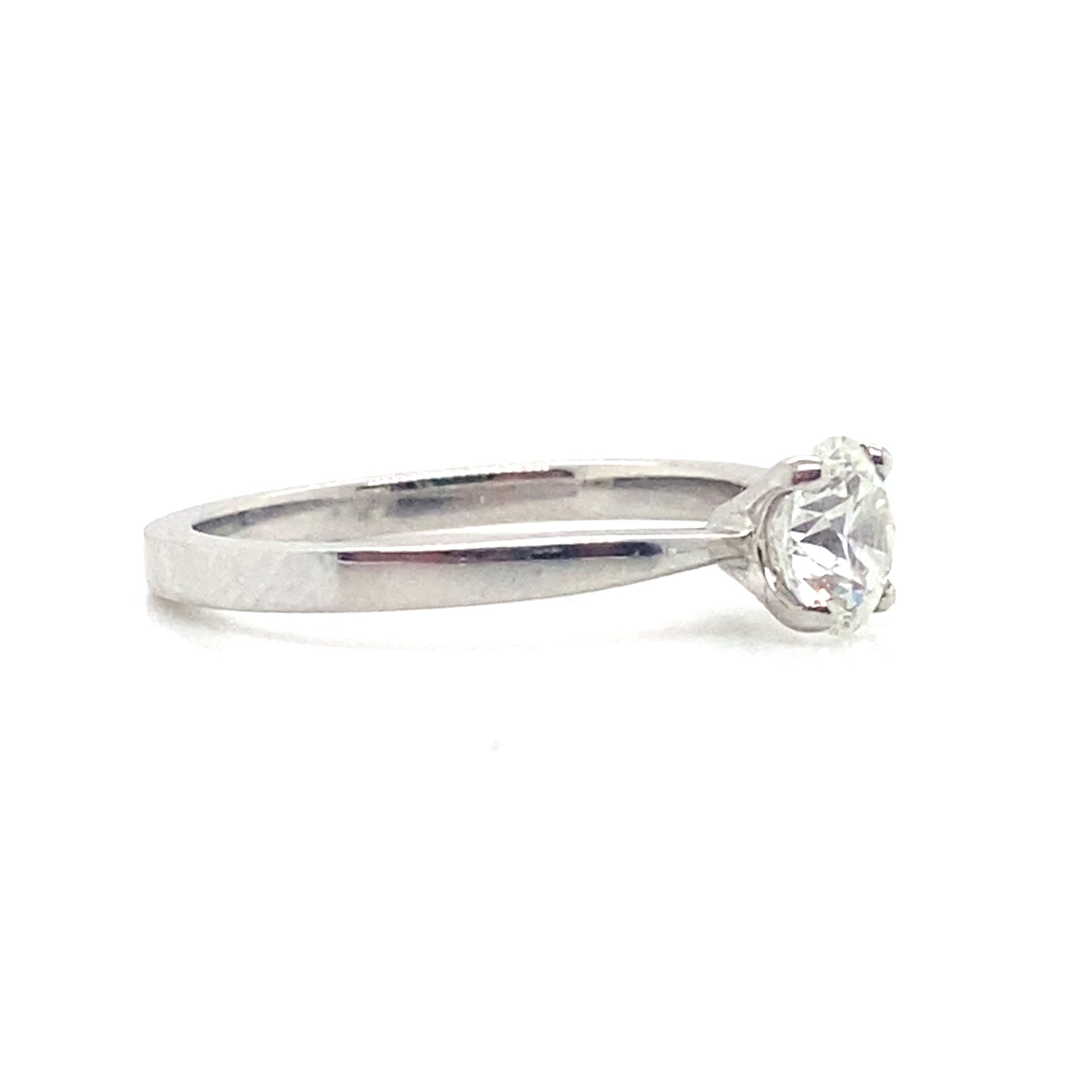Round Brilliant Natural Diamond 0.70ct D Colour, VS1 Clarity, Solitaire Platinum Ring