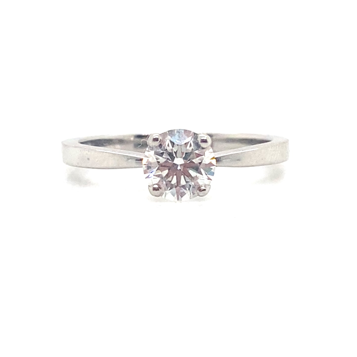Round Brilliant Natural Diamond 0.70ct D Colour, VS1 Clarity, Solitaire Platinum Ring