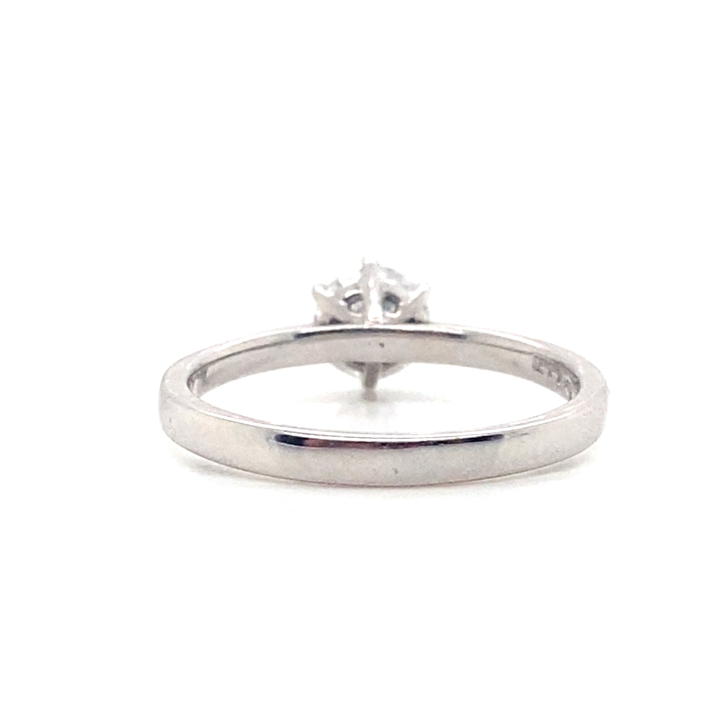 9ct White Gold 6 Claw Solitaire Round Brilliant Diamond Ring