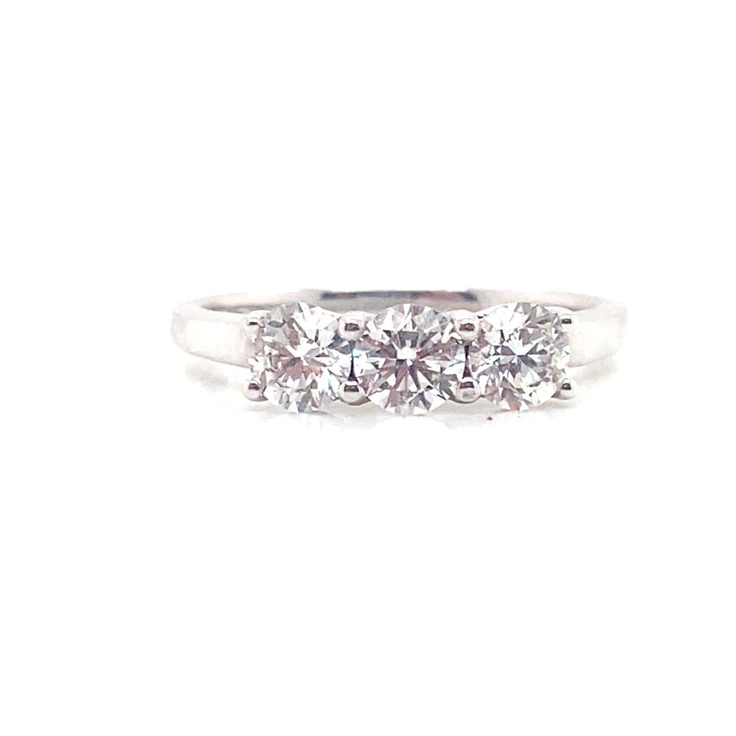 9ct White Gold Trilogy Diamond Ring