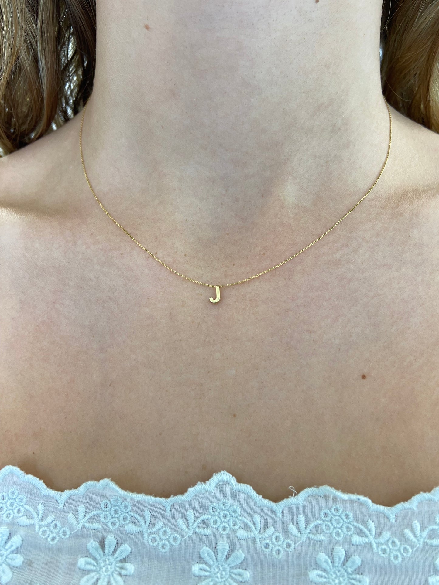 9ct Yellow Gold Initial Letter Necklace