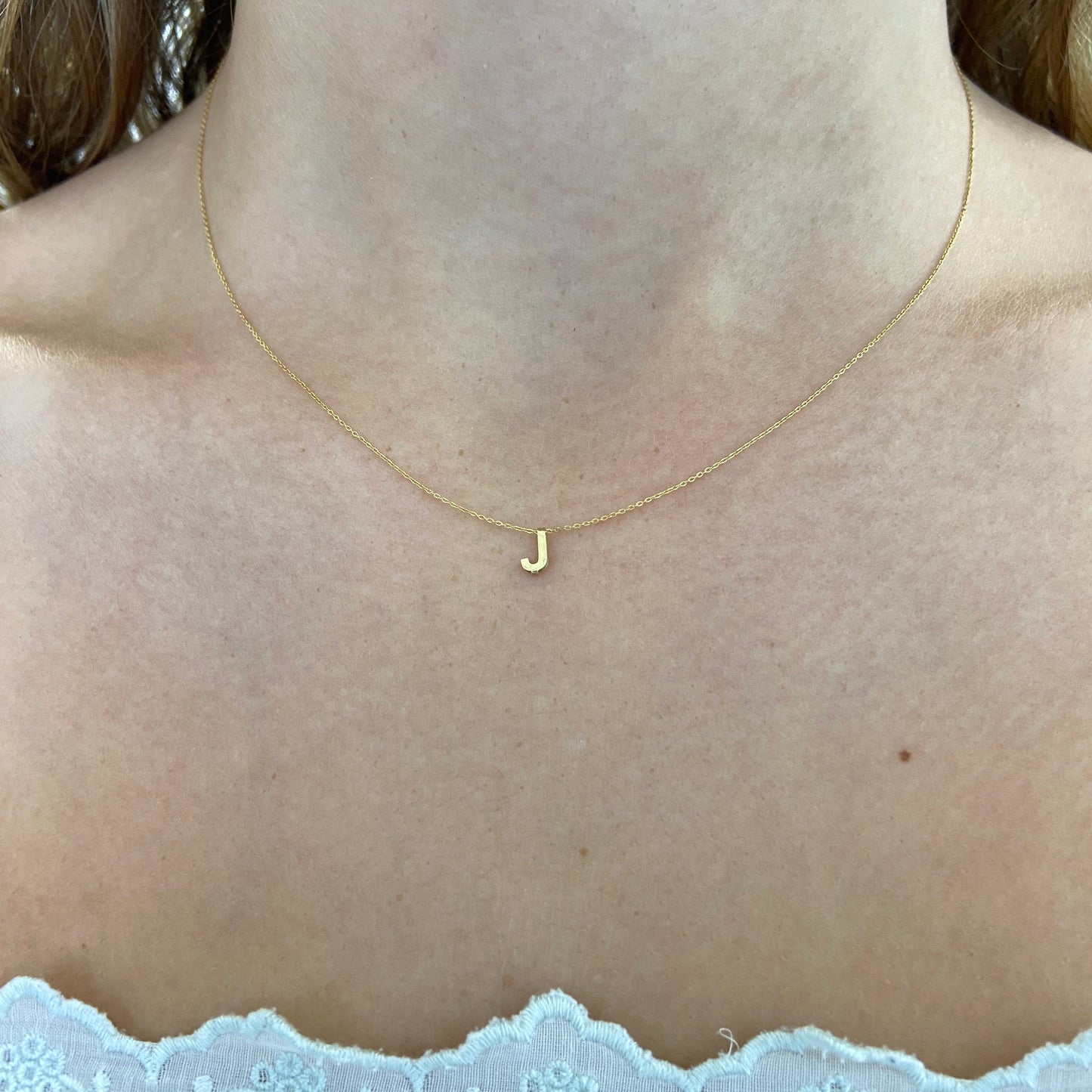 9ct Yellow Gold Initial Letter Necklace
