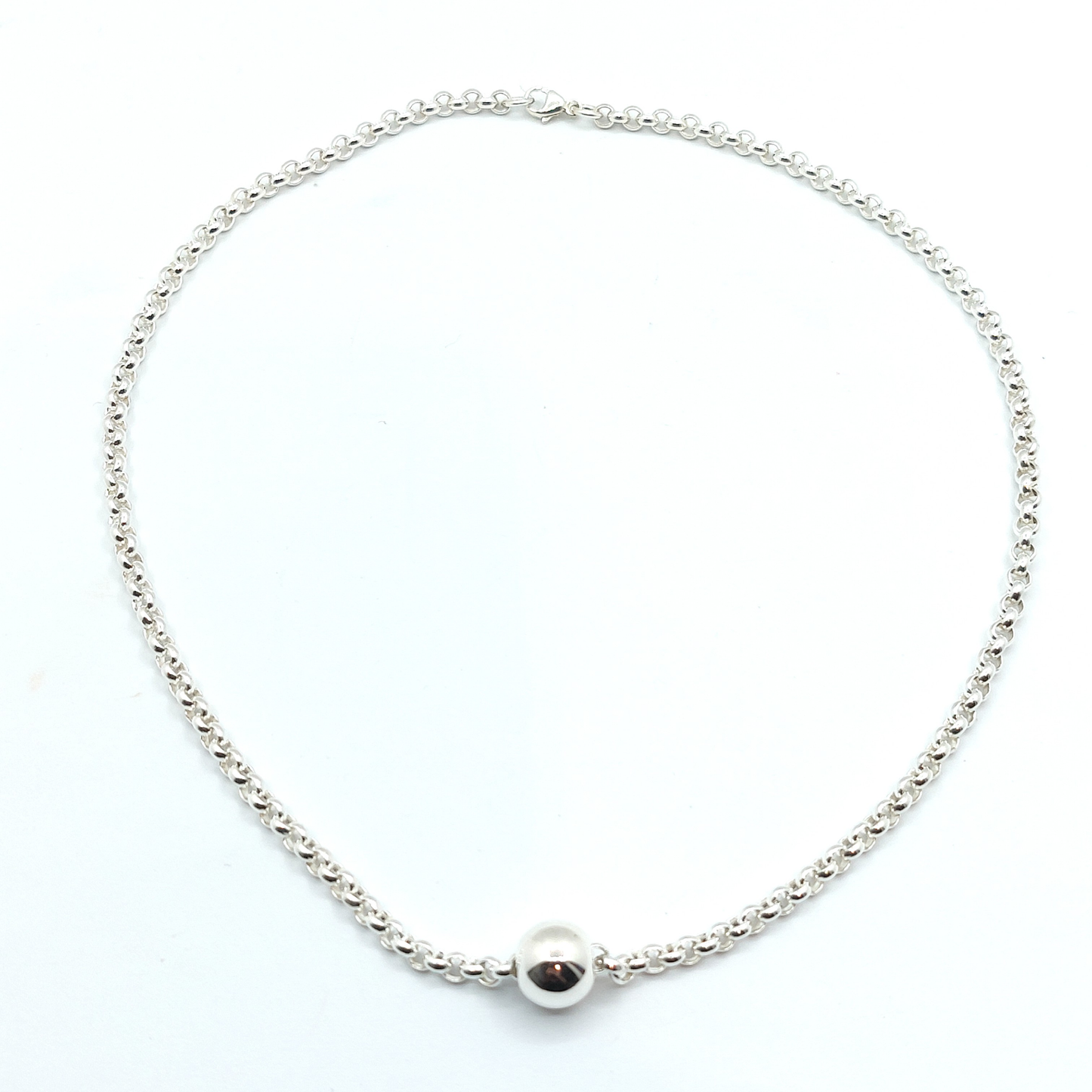 925 Sterling Silver Belcher Ball Chain
