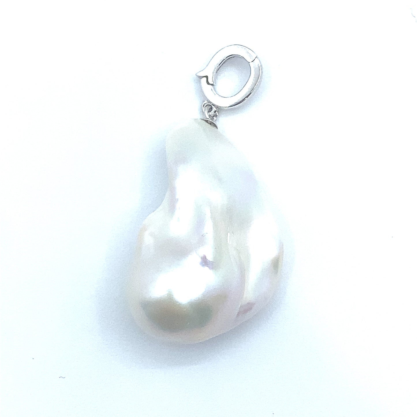 Large Baroque Pearl, Sterling Silver Removable Pendant, small bail