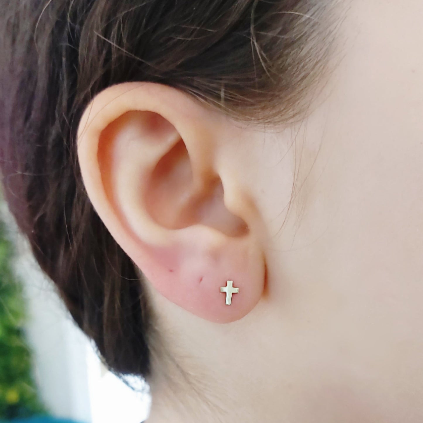 Cross Earrings in 9ct Yellow Gold