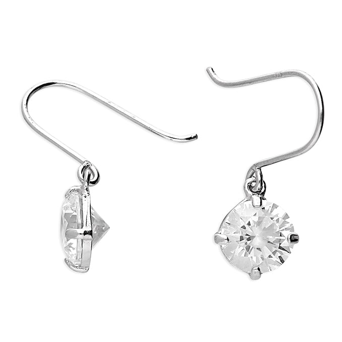 White Gold Drop Earrings