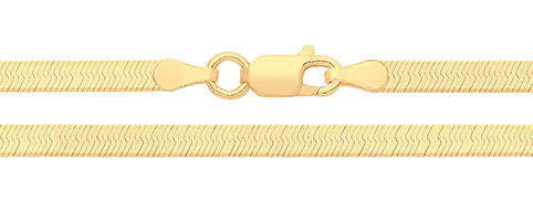 Gold Vermeil Wide Flat 20" Snake Chain