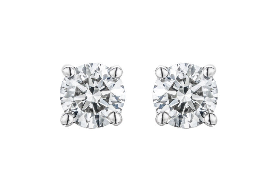 18ct White Gold Round Brilliant 0.35cts Diamond Studs