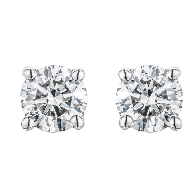 18ct White Gold Round Brilliant 0.35cts Diamond Studs