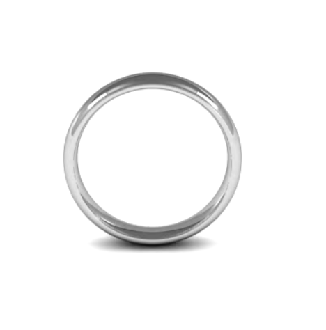 Edged Court Gents 4mm Wide Wedding Band Ring, 9ct & 18ct Gold and Platinum