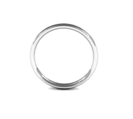 Subtle Traditional Court Ladies 2mm Wide Wedding Band Ring, 9ct & 18ct Gold and Platinum