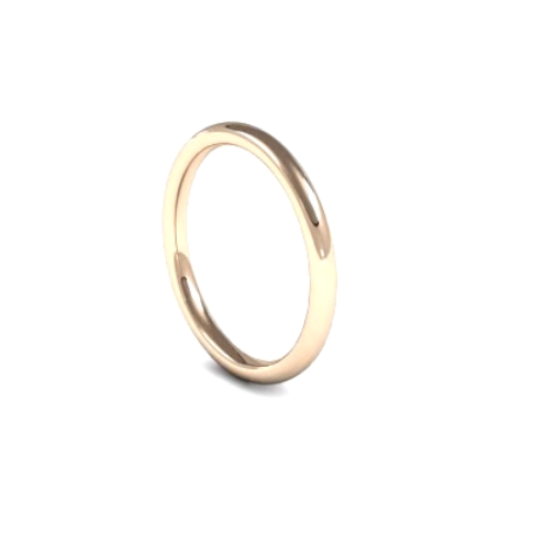Slight Court Ladies 1.5mm Wide Wedding Band Ring, 9ct & 18ct Gold and Platinum