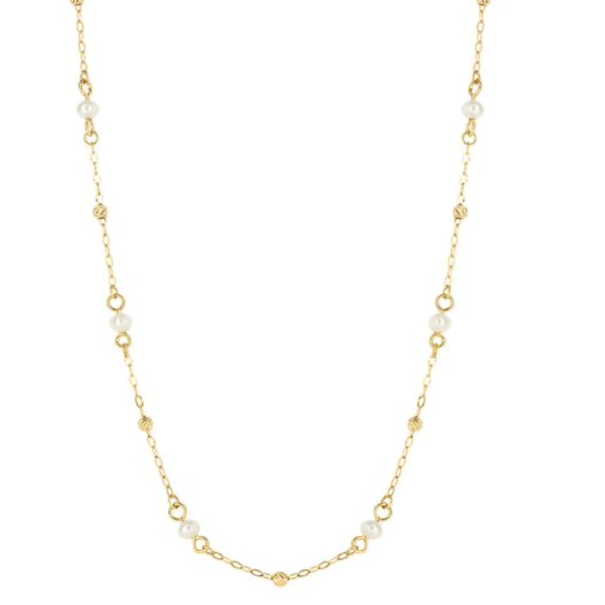 9ct Yellow Gold Freshwater Pearl Necklace