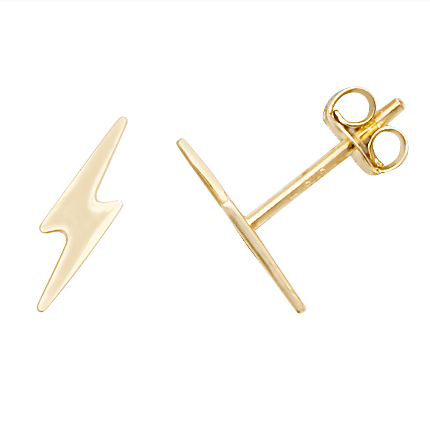 Lightning Bolt Stud Earrings in 9ct Yellow Gold