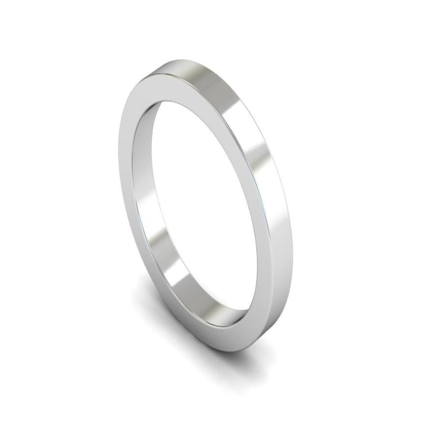 Flat Profile Wedding Band