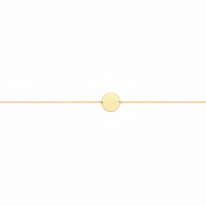 9ct Gold Disc ID Bracelet