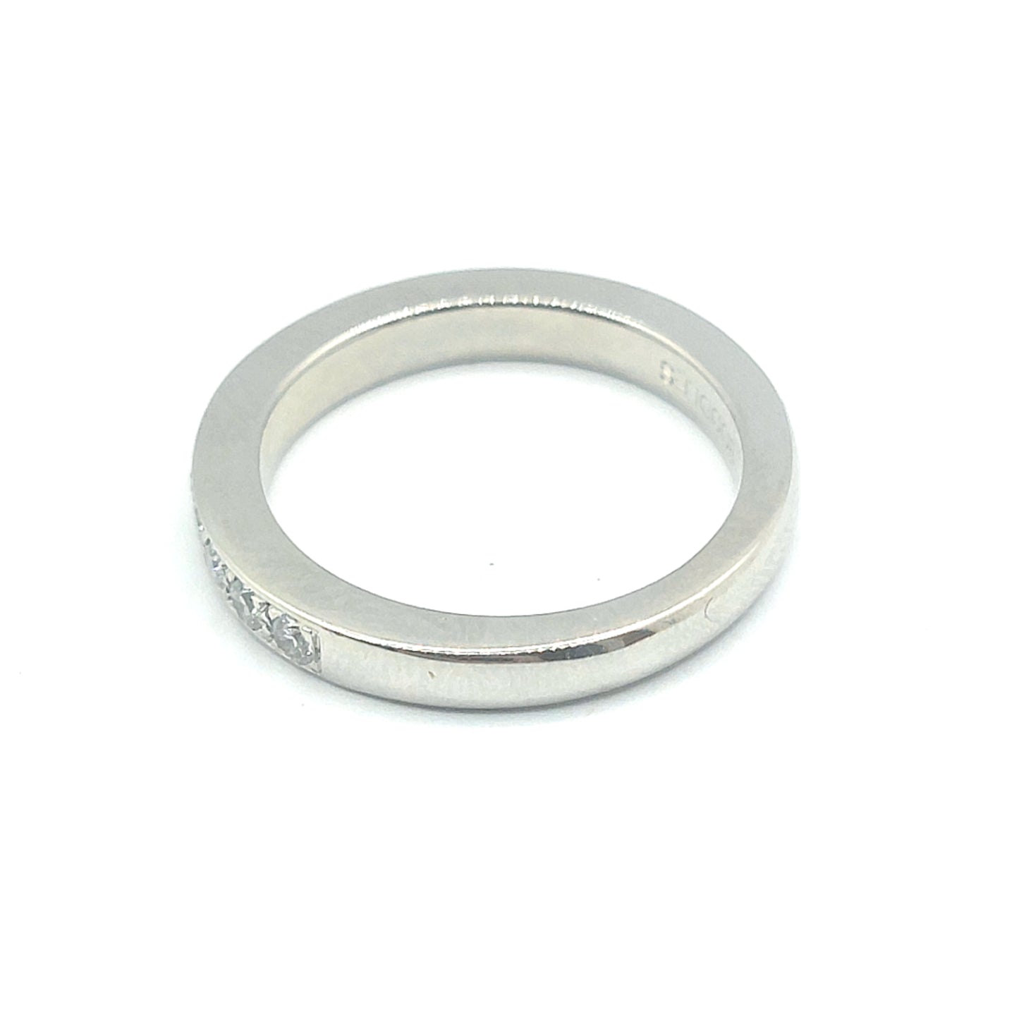 950 Platinum Half Eternity Bezel Grain Set Diamond Ring BOODLES