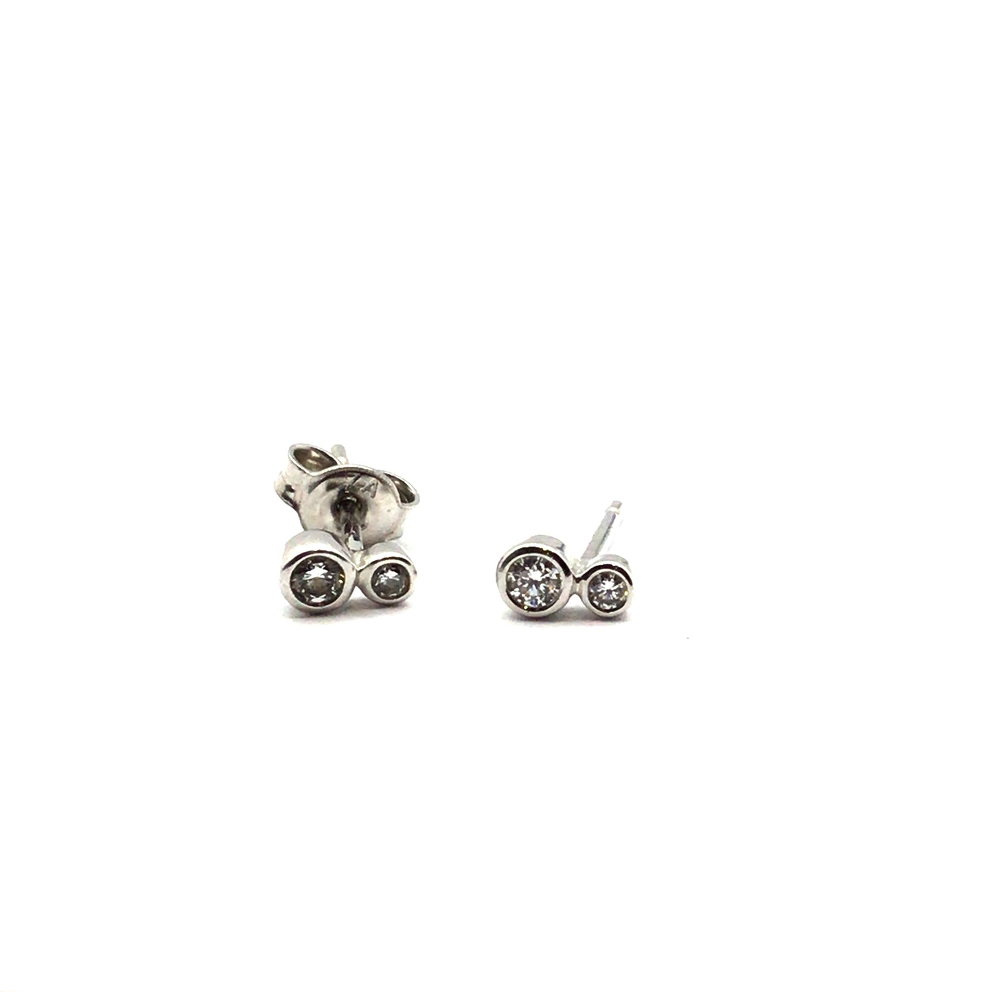 9K White Gold 4RD 0.15CT HVS DUO STUD