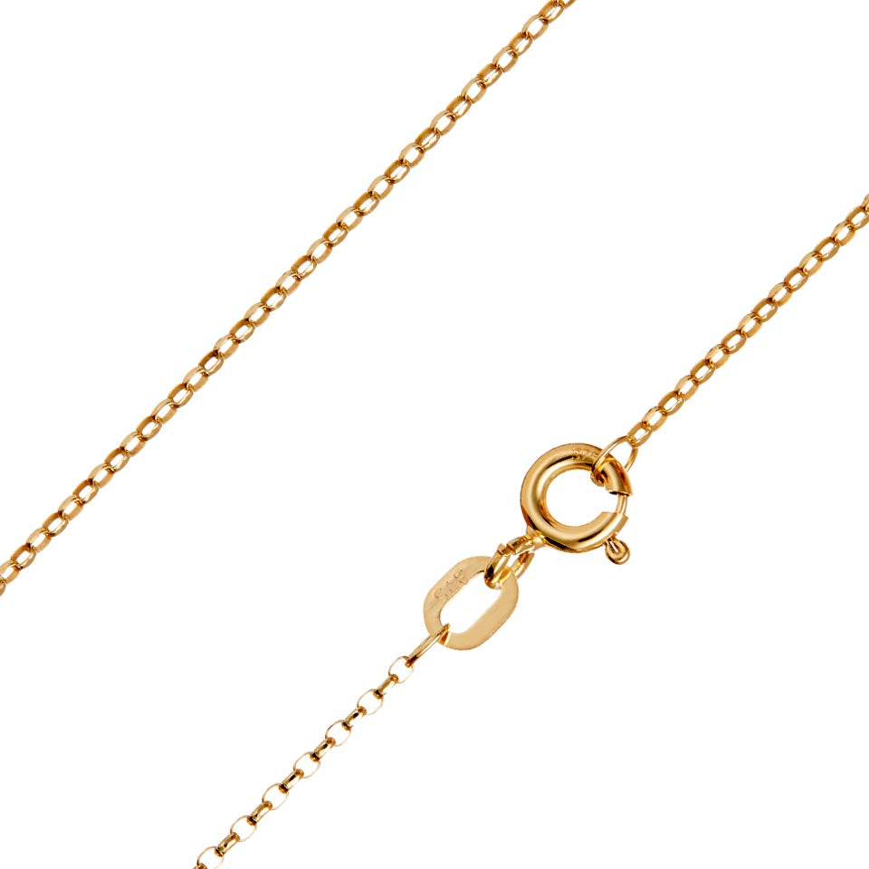 9ct yellow gold 1.00mm diamond cut belcher chain 16"