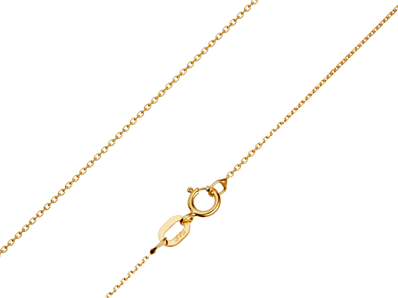 9ct yellow gold 0.8mm belcher chain 16"