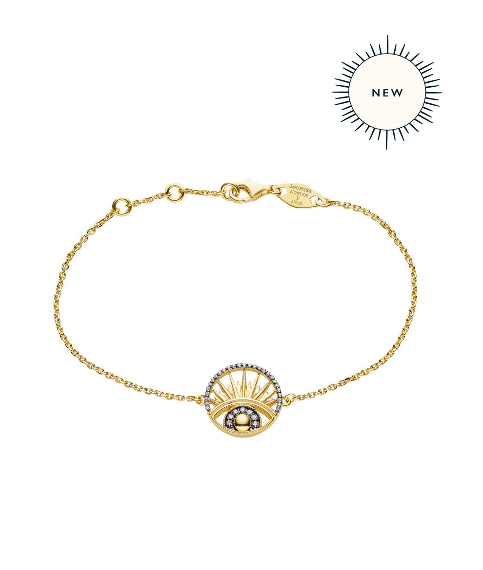 "Keep An Eye On Me" Rose Cut Diamond Bracelet in 18ct Gold