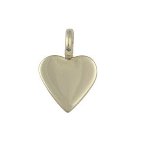 9ct Yellow Gold, Flat Plain Heart Pendant