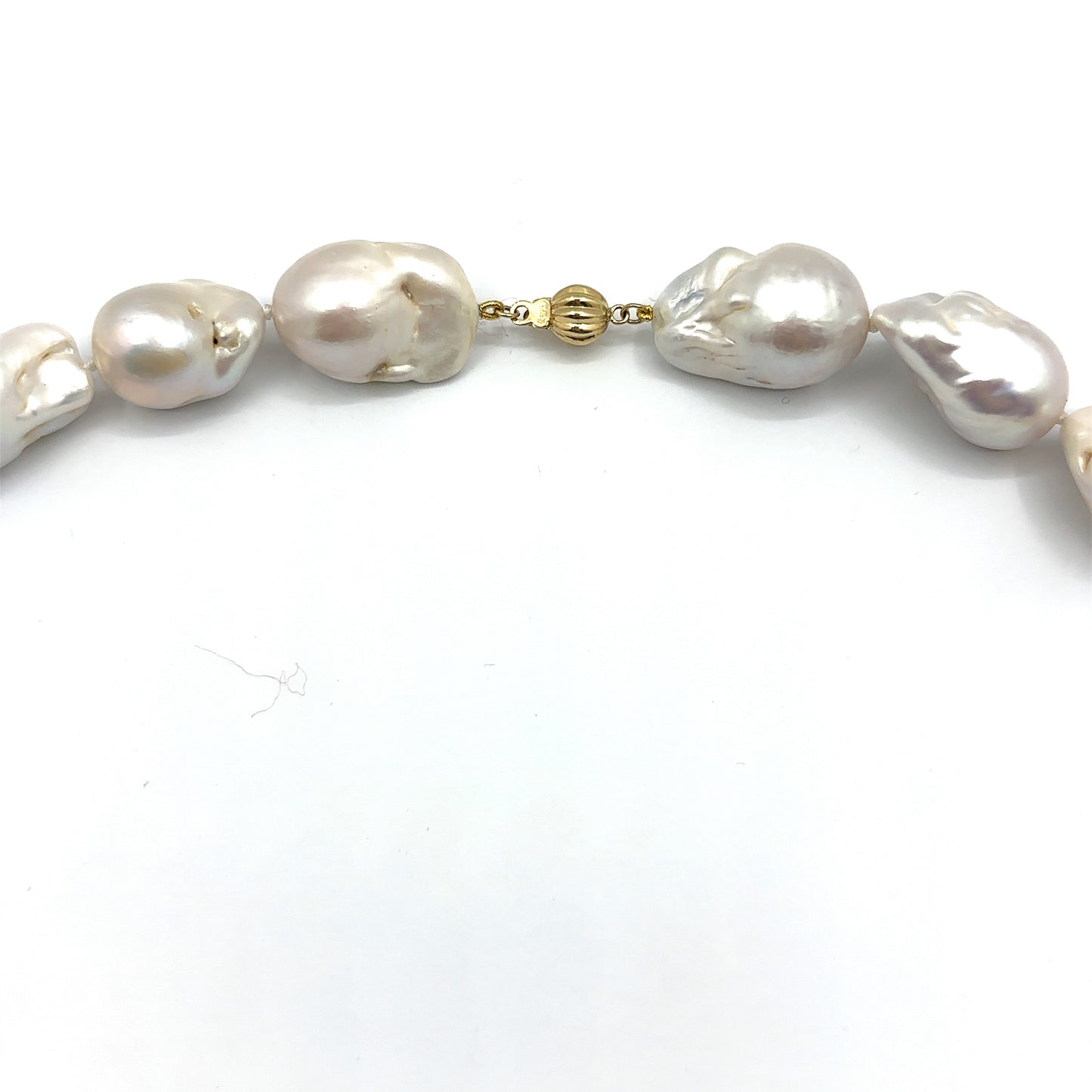 9ct Yellow Gold Baroque Pearl Necklace