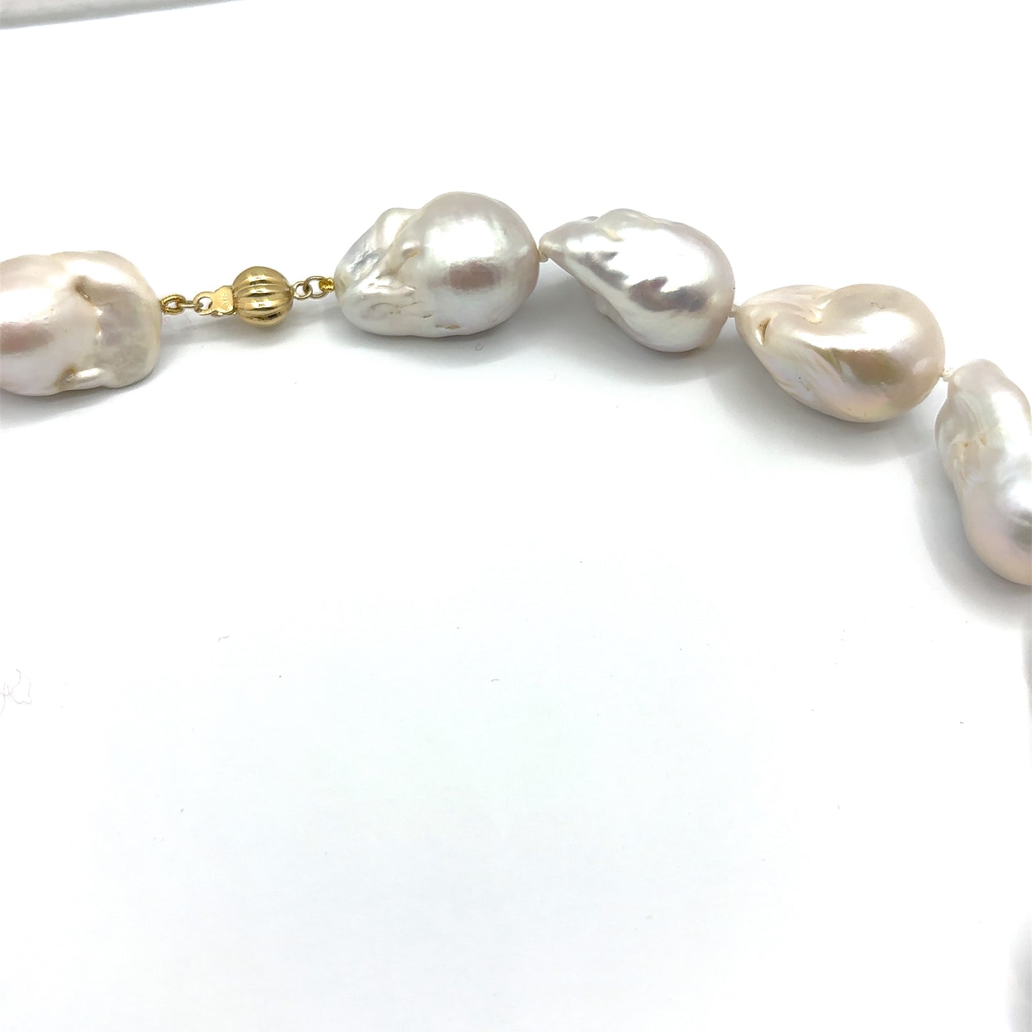 9ct Yellow Gold Baroque Pearl Necklace
