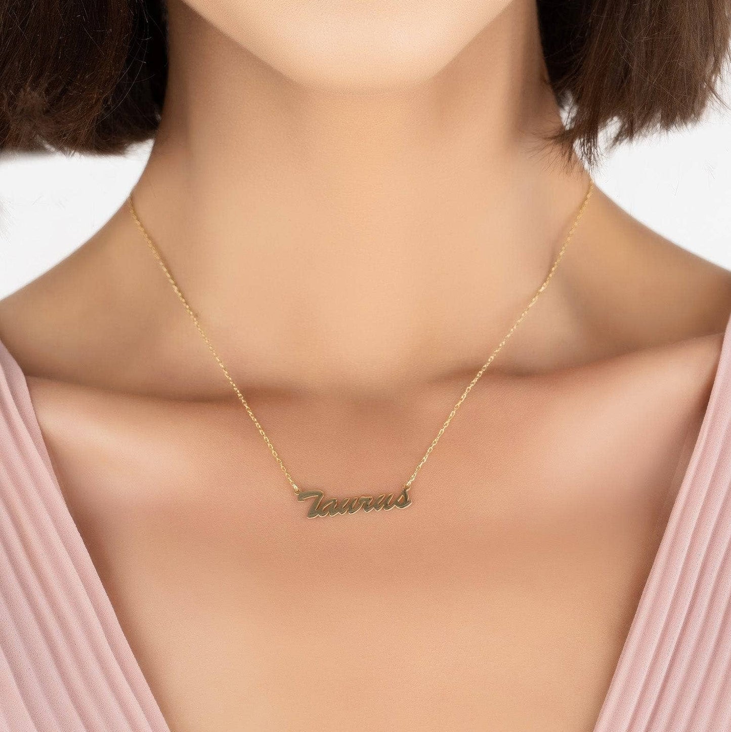 Sterling Silver 18ct Gold Plated Zodiac Star Sign Taurus Necklace
