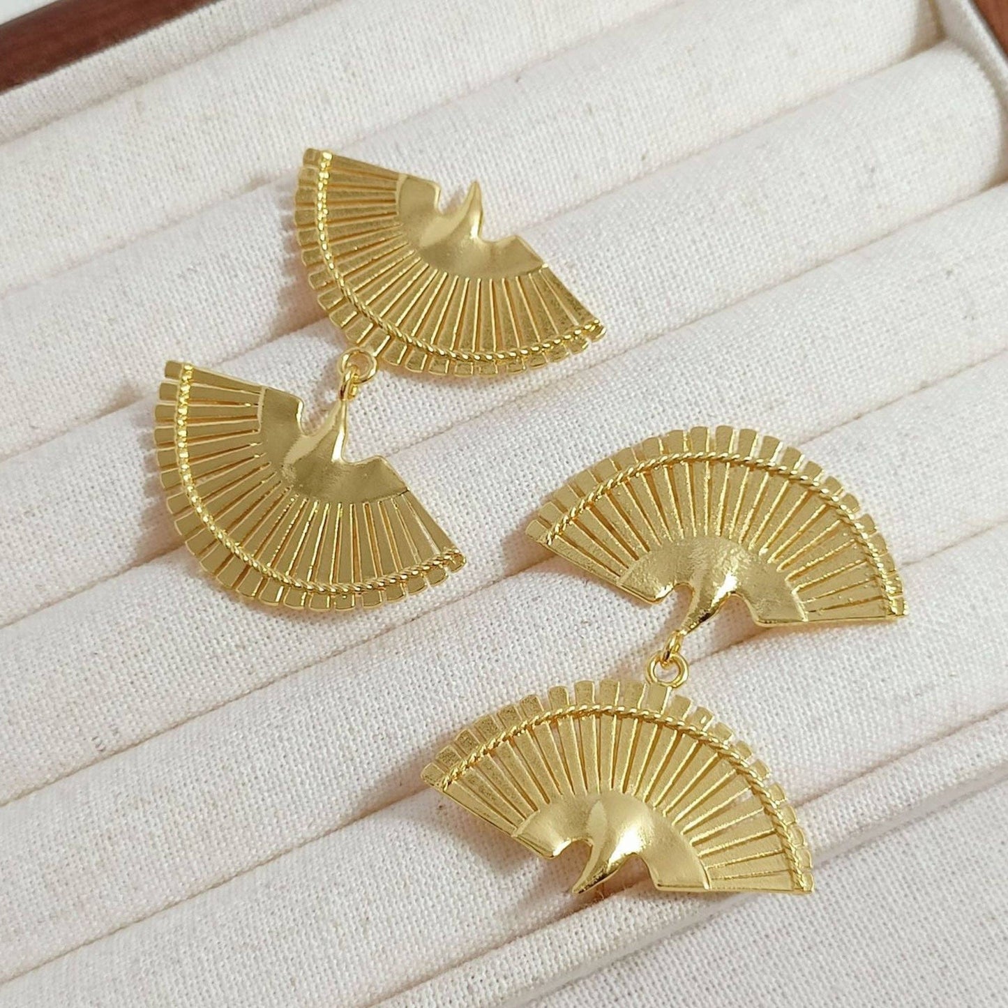 Gold Plated Swallow Bird Design Earrings
