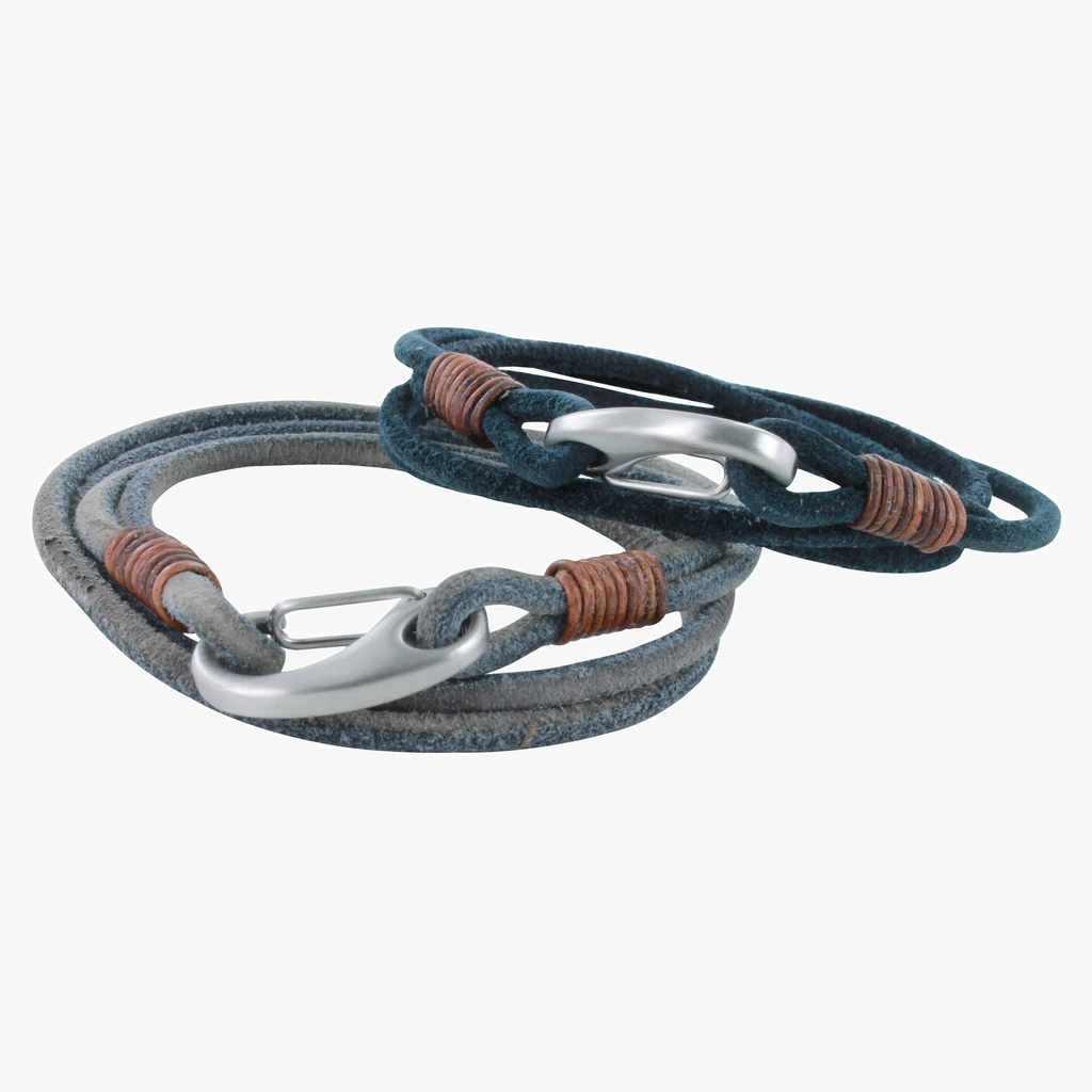 Cowboy Suede Leather Bracelet grey