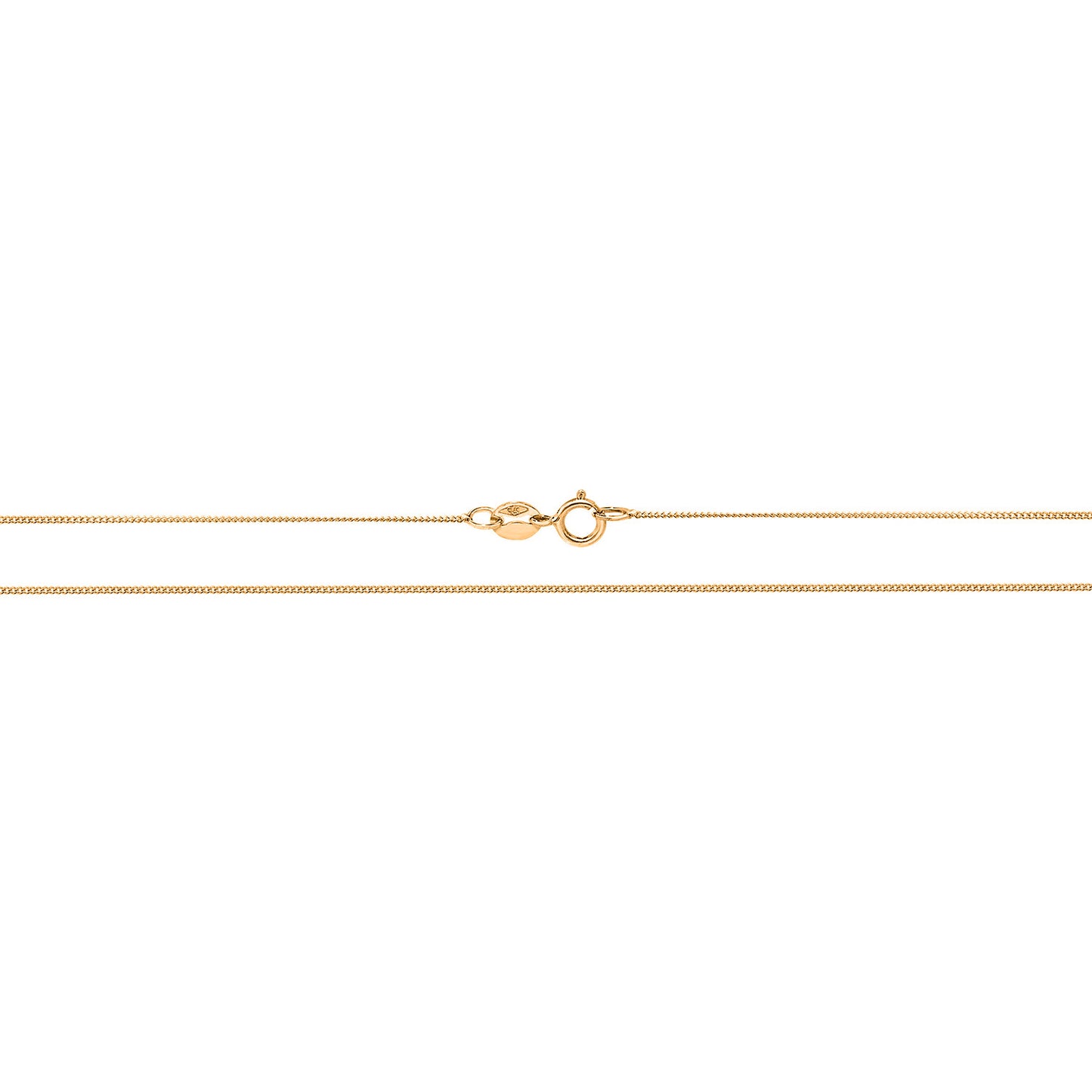 Fine Curb Chain in 9ct Yellow Gold, 18" Long