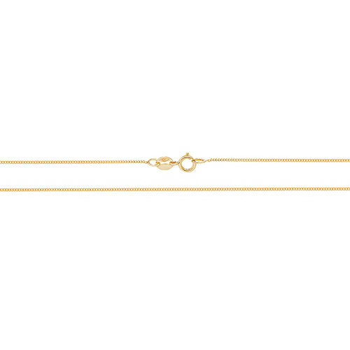 9ct yellow gold Close Curb Chain 18"