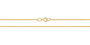 9ct yellow Gold 16" Fine Curb Chain