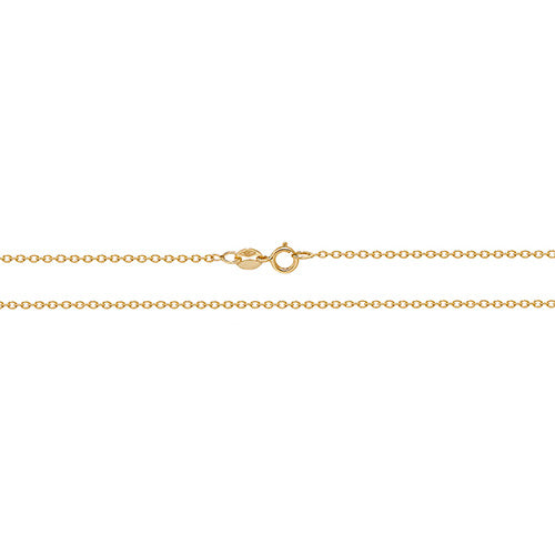 9ct Yellow Gold Rolo Chain 16" & 18"