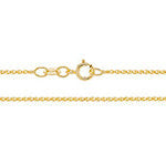 9ct Yellow Gold DC Single Link Wheat Chain 20"
