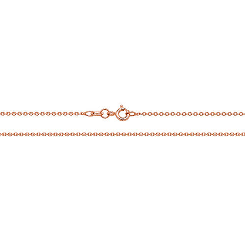 9ct Rose Gold Cable Chain 18"