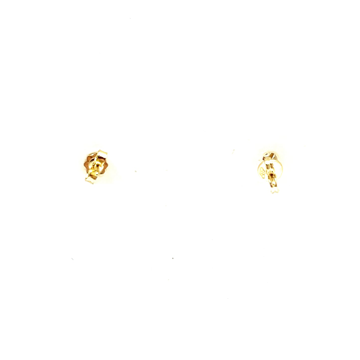 18ct Yellow Gold Rubover Bezel Set 0.40ct Round Brilliant Diamond Earrings