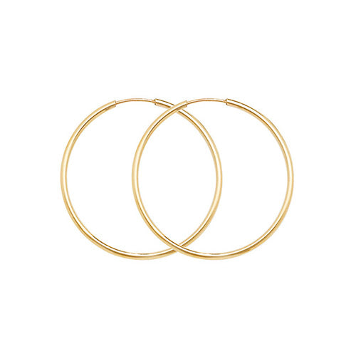 9ct yellow gold 27mm wide sleeper earrings