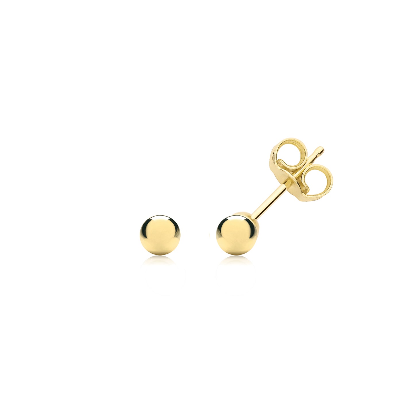 Simple 9ct Gold 3mm Ball Stud Earrings