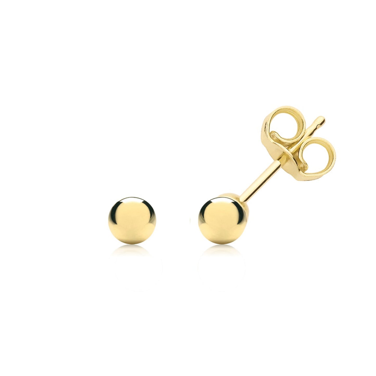 9ct Yellow Gold 3mm Ball Stud Earrings