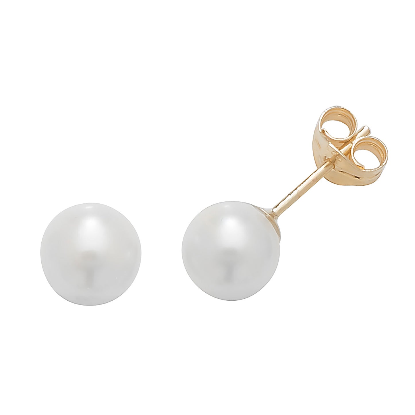 6mm Pearl & 9ct Gold Stud Earrings