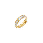 9ct YG Single CZ Hoop