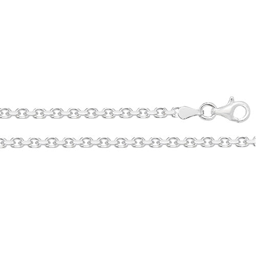 Fiona O'Donoghue ORDER G1329 SILVER FACETED BELCHER CHAIN