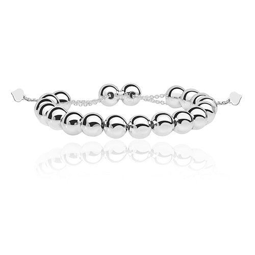 925 Sterling Silver Large Bead Pull Bracelet