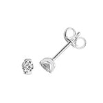 Silver Round Stud Earring