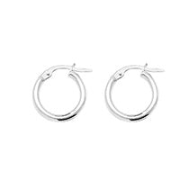 Silver V-Clip Hoop Earings