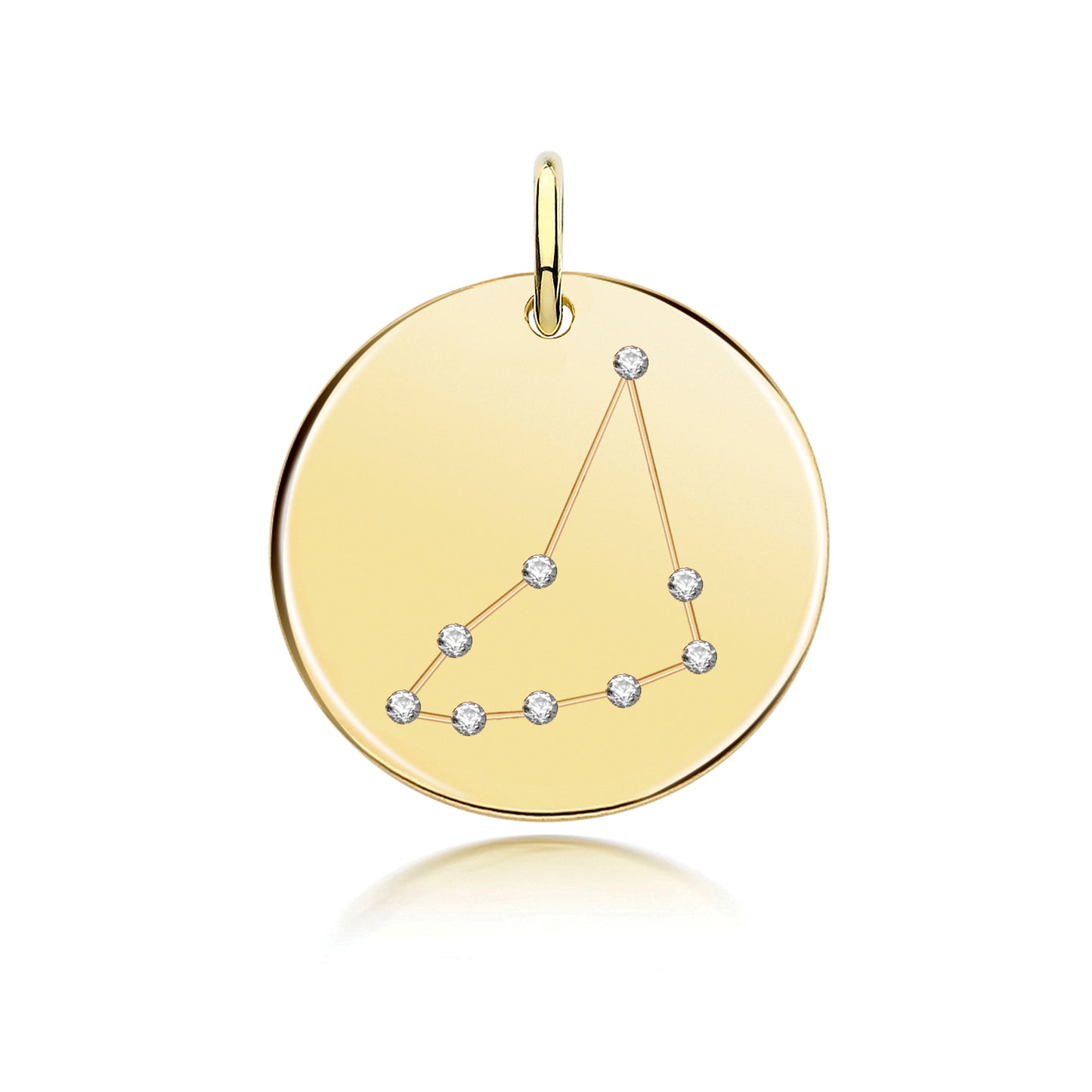 18ct Gold Plated Zodiac Capricorn Star Sign Pendant